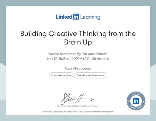 LinkedIn Learning - «Building Creative Thinking from the Brain Up»